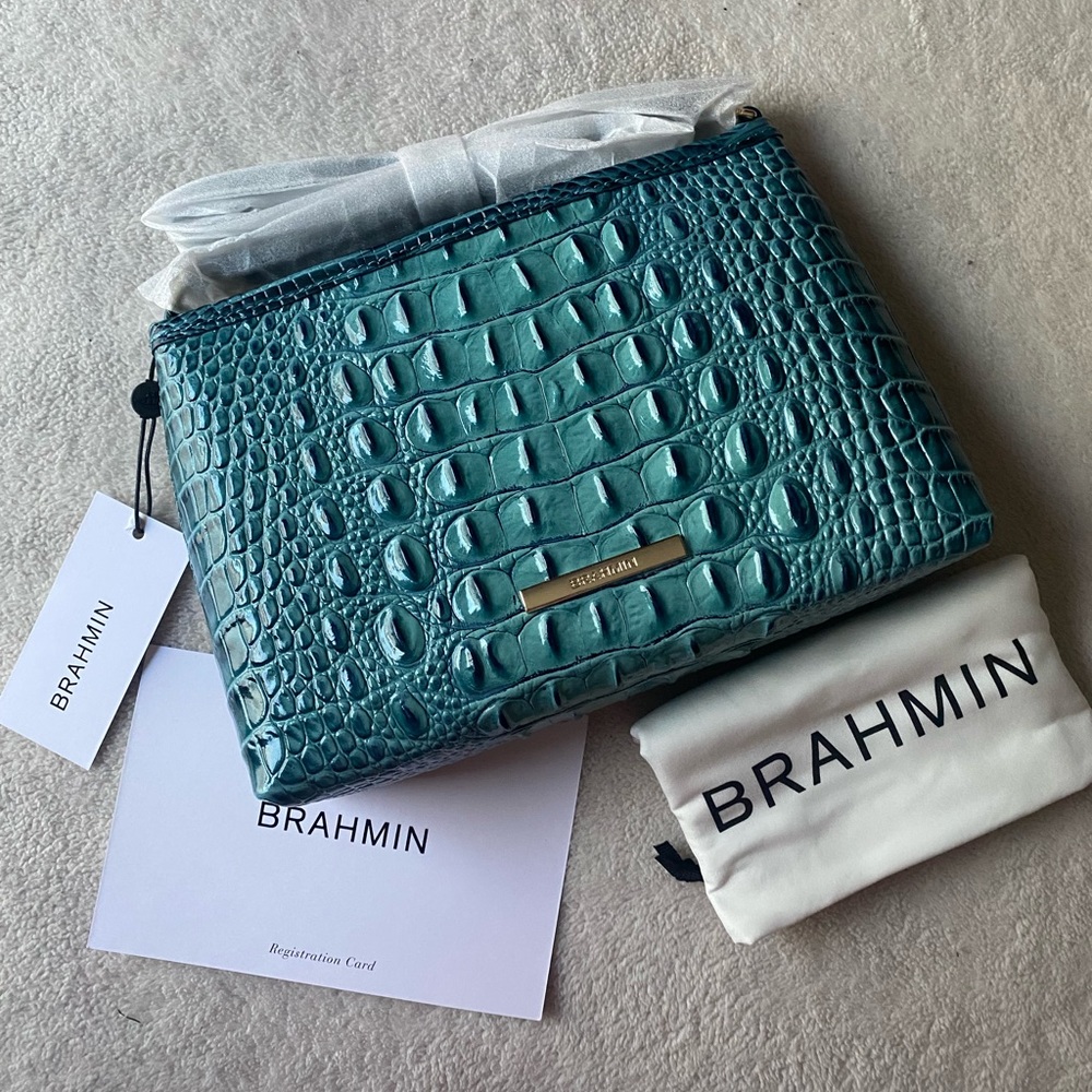 NWT Brahmin Lorelei in Bottle Blue Ombré Melbourne